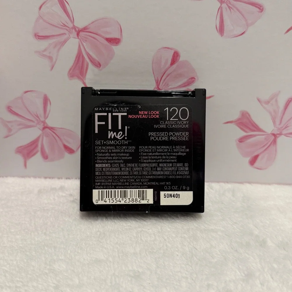 Maybelline Fit Me Powder 120 Classic Ivory Set Smooth For Normal to‎ Dry Skin